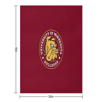 Bulldogs - Circle Design Throw Blanket