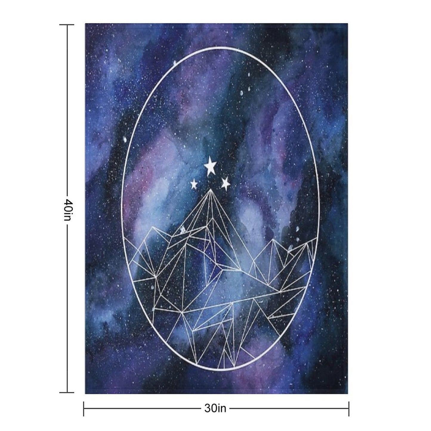 Night Court Symbol Watercolor Throw Blanket