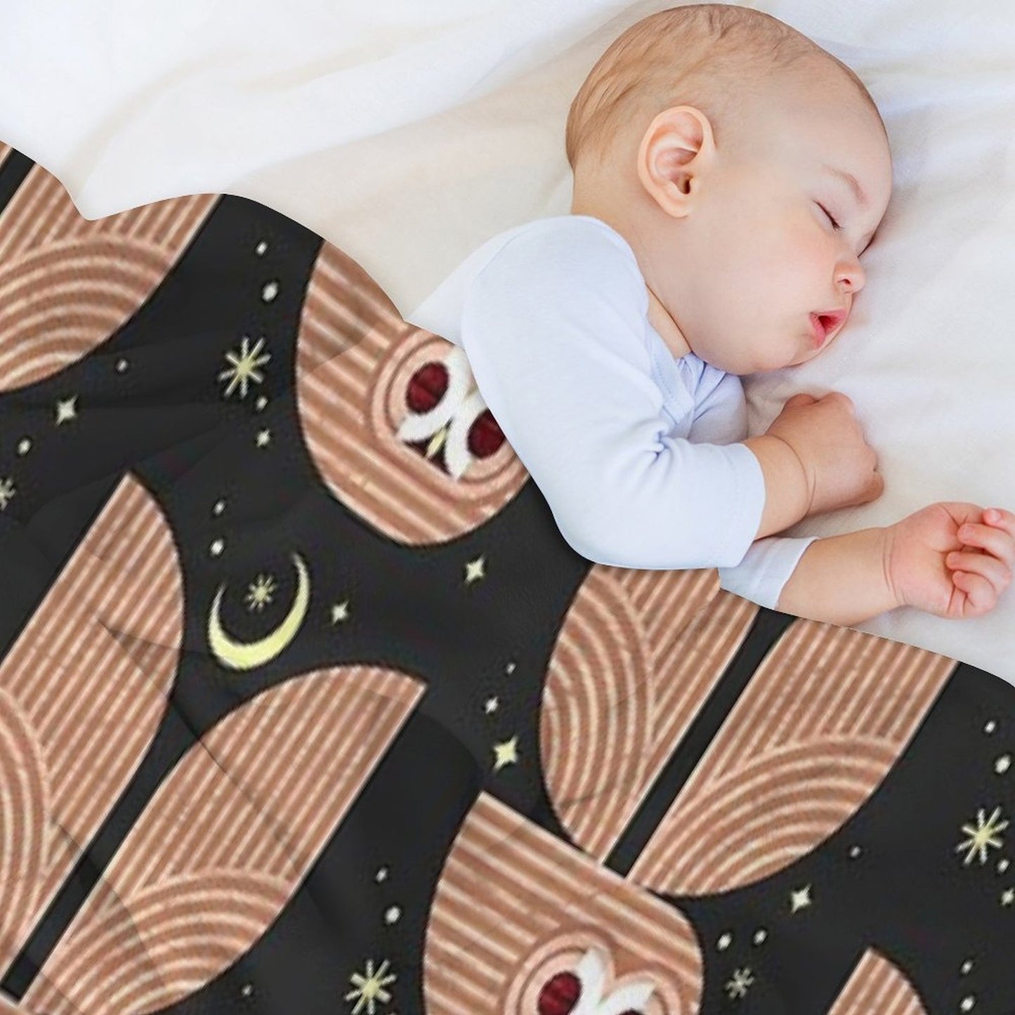 Barred Owl in Flight Throw Blanket