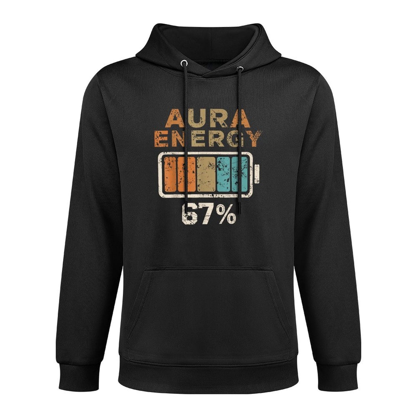 Aura Energy at 67 Six Seven Funny Gen Alpha Slang Meme Medium-Weight Fabric Hoodie