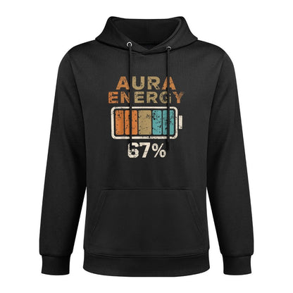 Aura Energy at 67 Six Seven Funny Gen Alpha Slang Meme Medium-Weight Fabric Hoodie