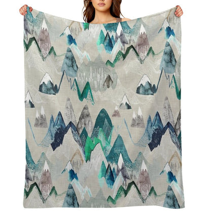 Call of The Mountains (in Evergreen) Throw Blanket