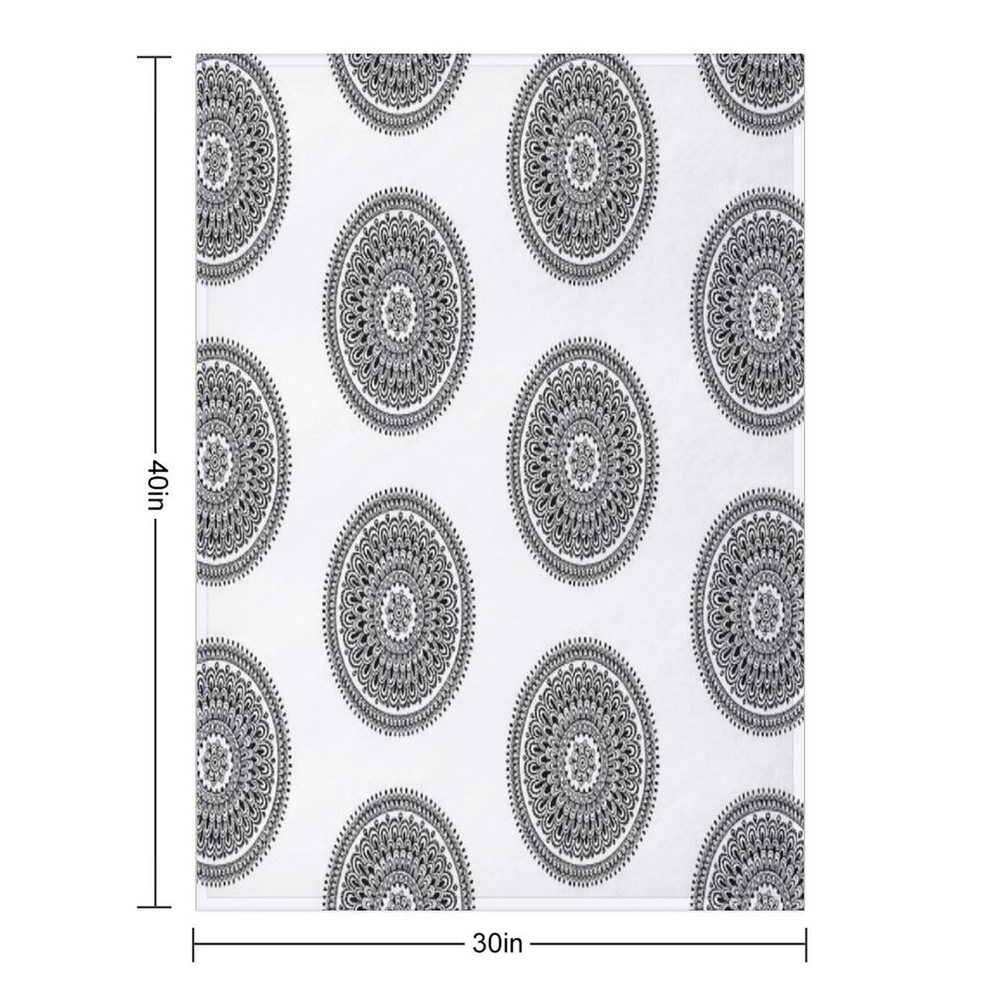 Mandala Black And White by Hayley Lauren Design Throw Blanket