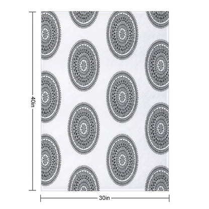 Mandala Black And White by Hayley Lauren Design Throw Blanket