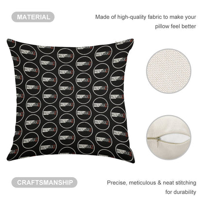 The Pretenderz - White Circle Linen Throw Pillow Cover