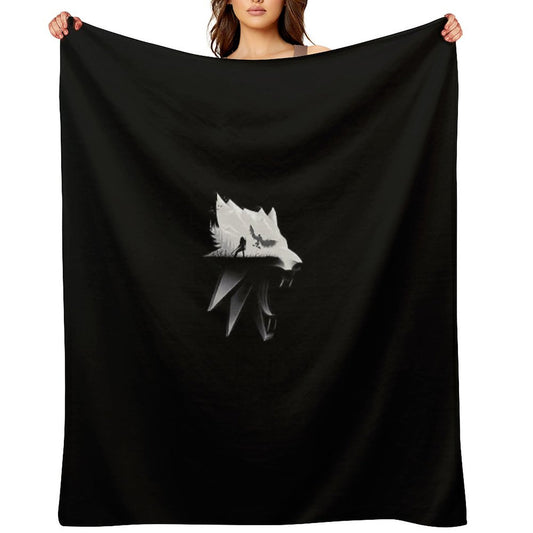 The White Wolf Throw Blanket