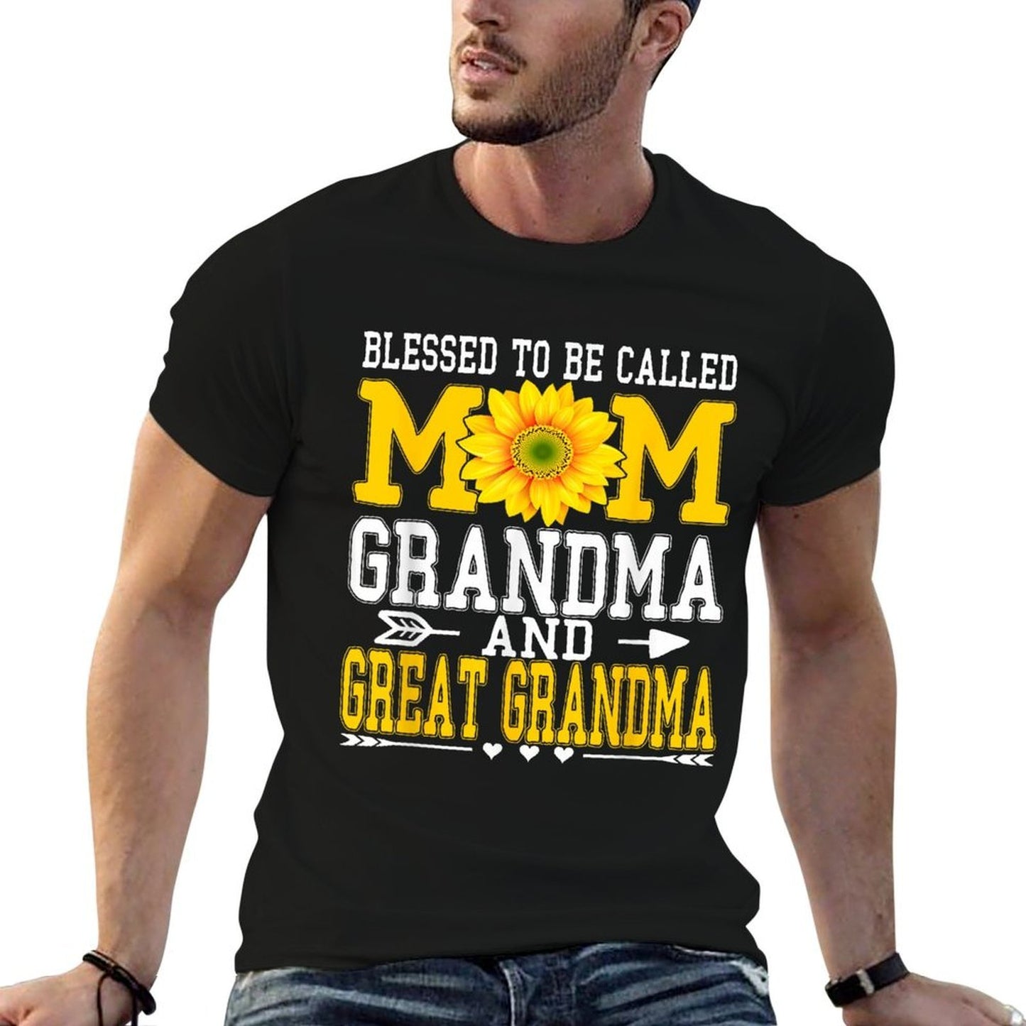 Blessed To Be Called Mom Grandma Great Grandma Mother's Day  Stretchy T-Shirt