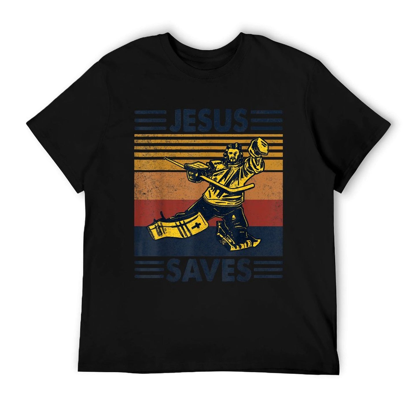 Jesus Saves Ice Hockey Goalie Sport Religious Christian Gift T-Shirt