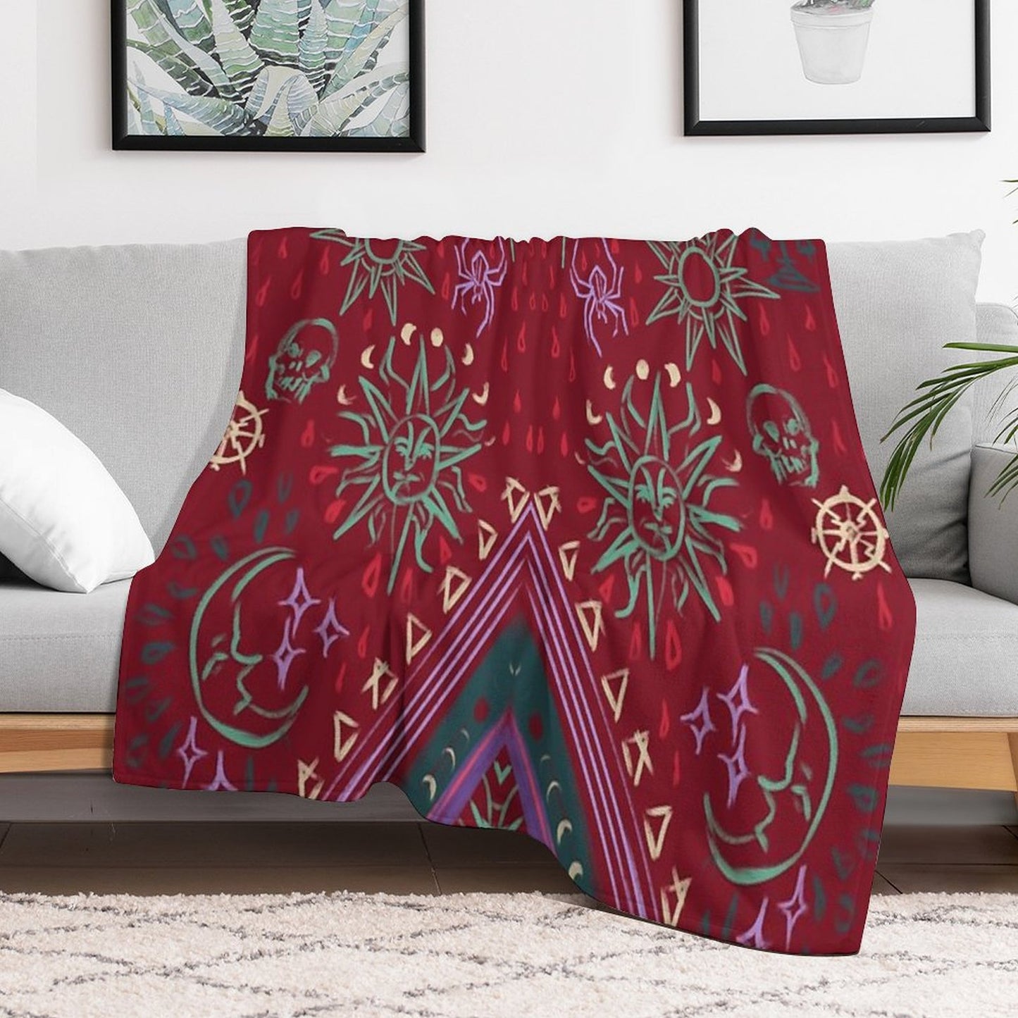 Mollymauk's Coat, Front Panels Throw Blanket