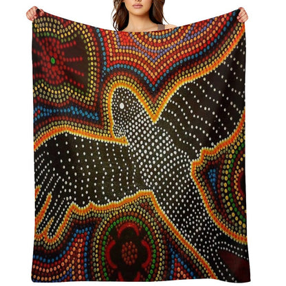Black Cockatoo - Dreaming Throw Blanket