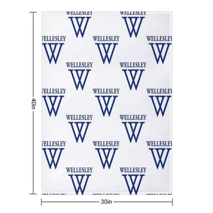 Wellesley University Official Logo Throw Blanket