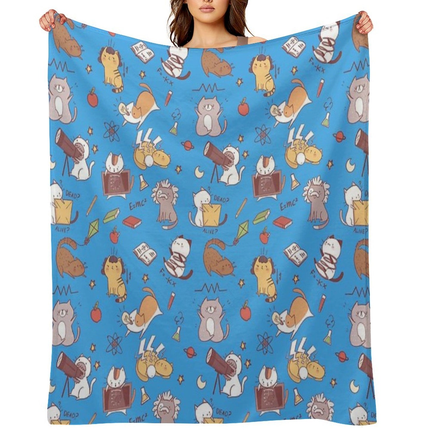 Science Kittens Throw Blanket