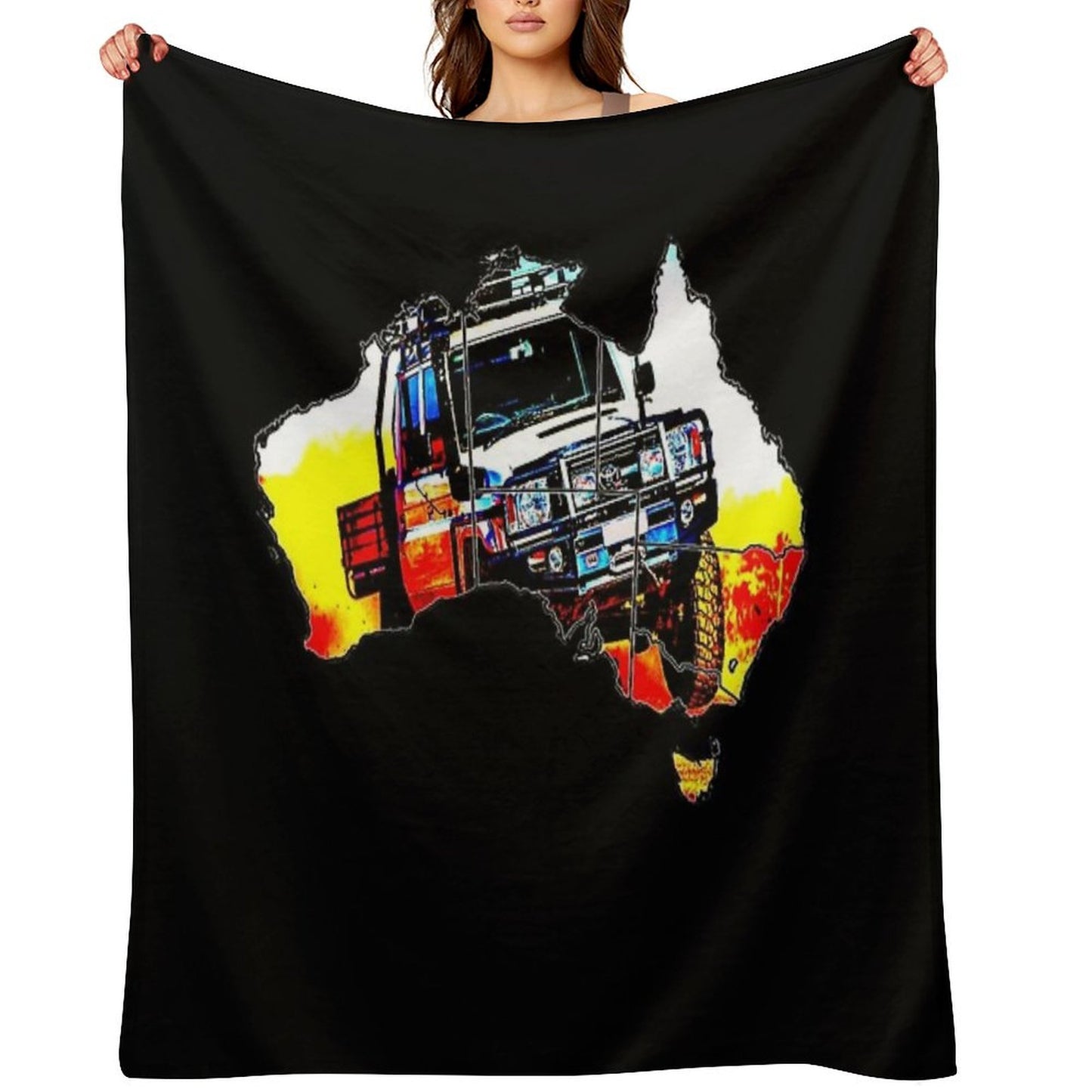 Toyota Land Cruiser 79 4wd 4x4 Throw Blanket
