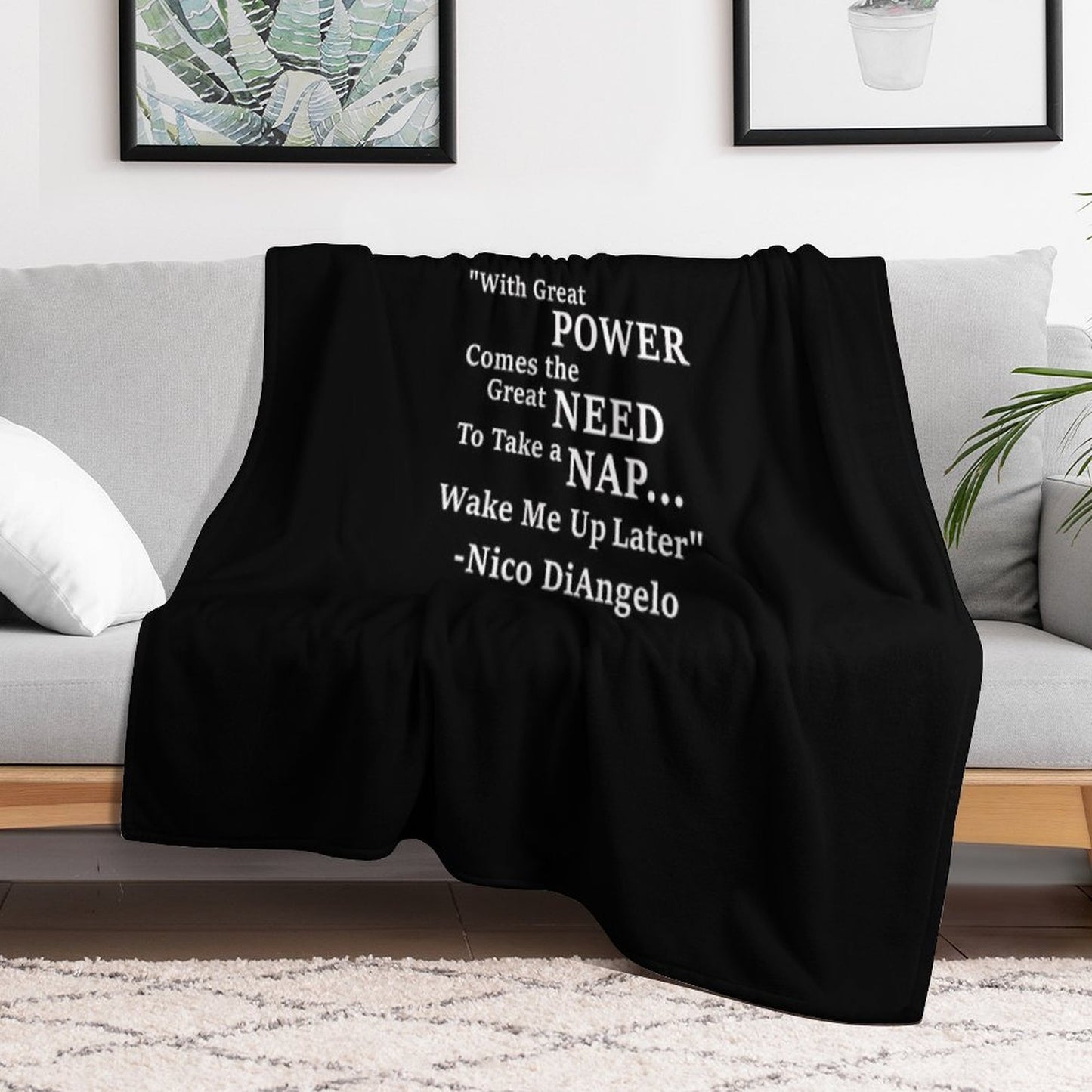Nico DiAngelo Quote Throw Blanket