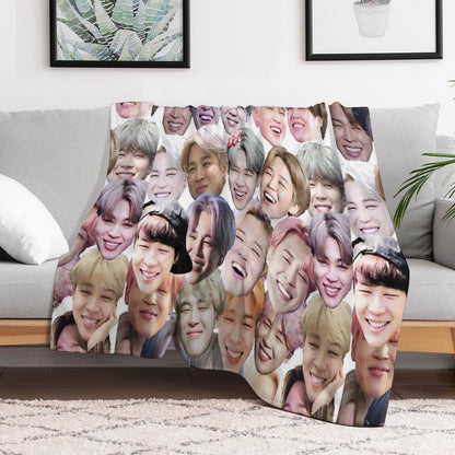Smiling Jimin Throw Blanket