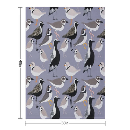 Plethora of Plovers Throw Blanket