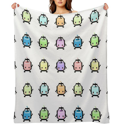 Stardew Valley Pastel Junimos Throw Blanket