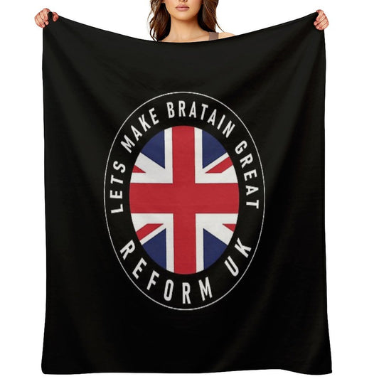Let's Make Britain Great, Reform Uk, Party Support Throw Blanket