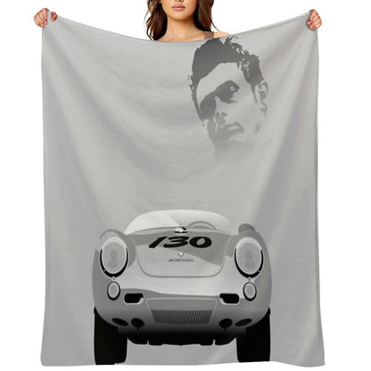 James Dean's Spyder 550 Throw Blanket