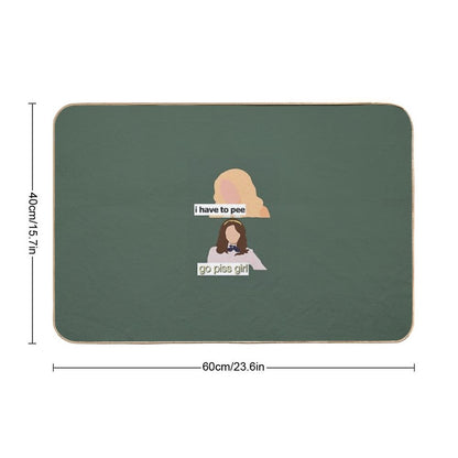 Go Piss Girl (green) Bath Mat
