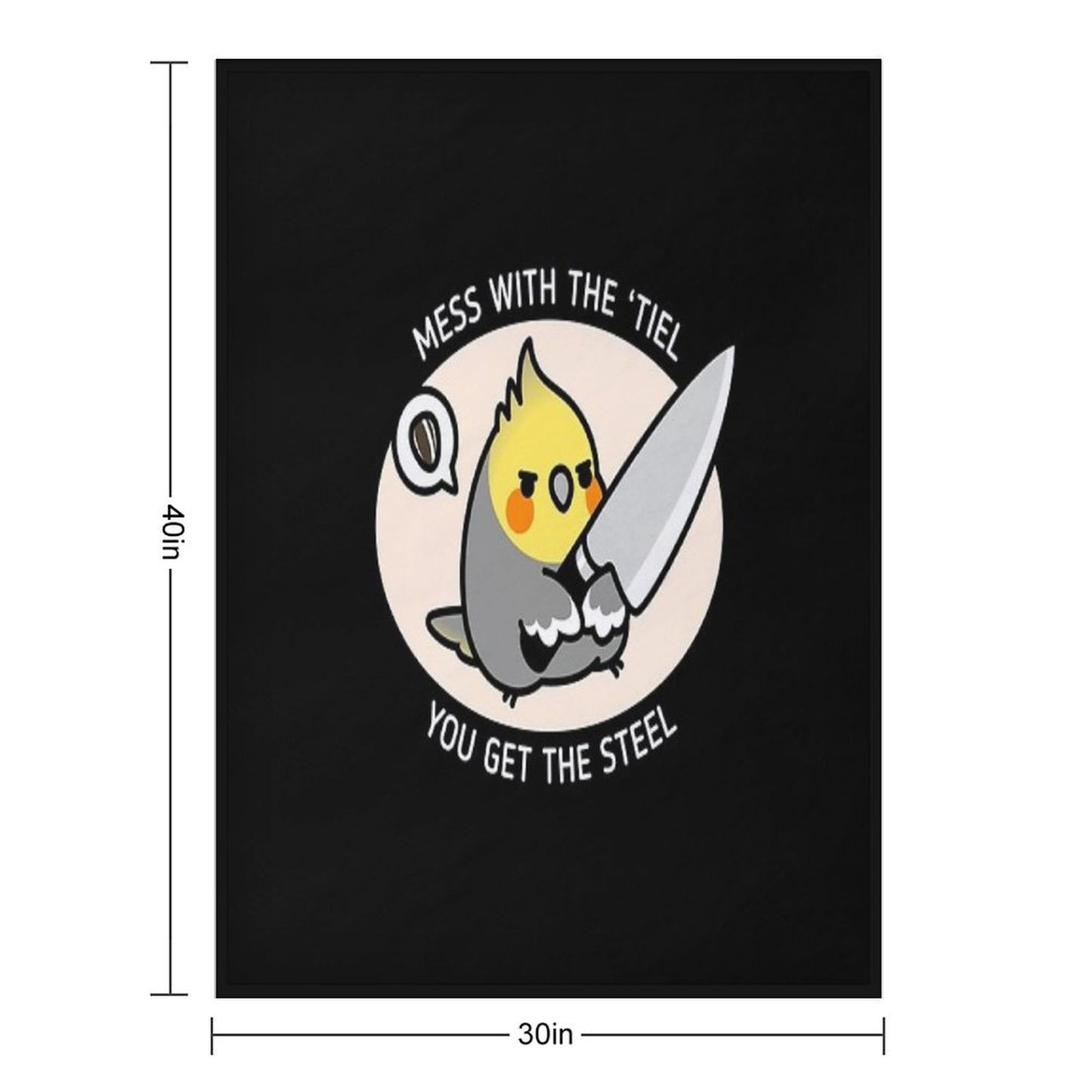 MESS WITH 'TIEL YOU GET THE STEEL Throw Blanket