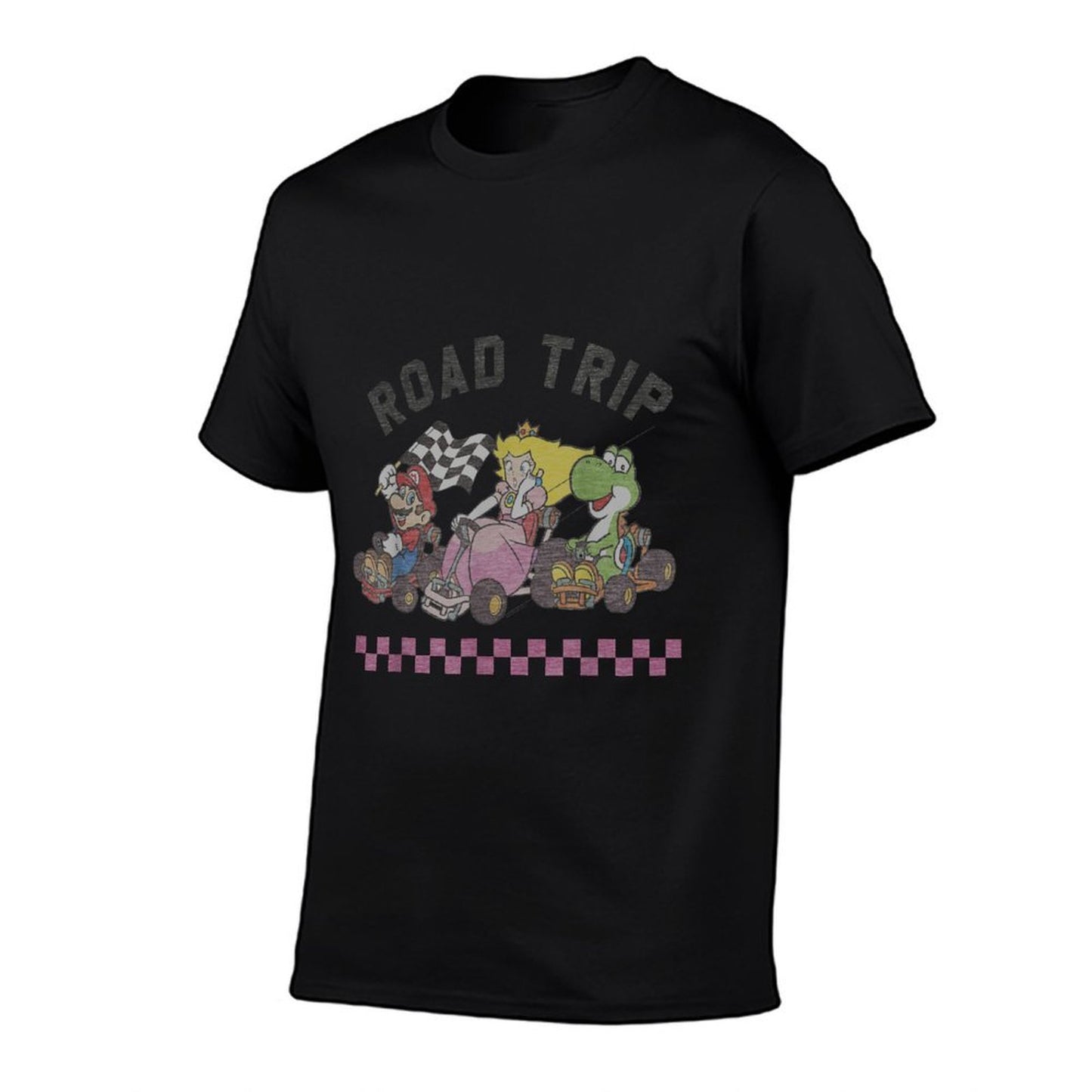 Mario Kart Road Trip Mario Peach Yoshi Trio Vintage  Soft T-Shirt