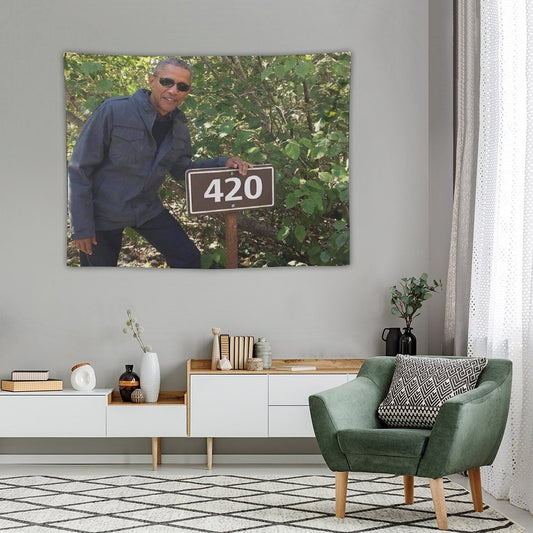 420 Obama Print Tapestry