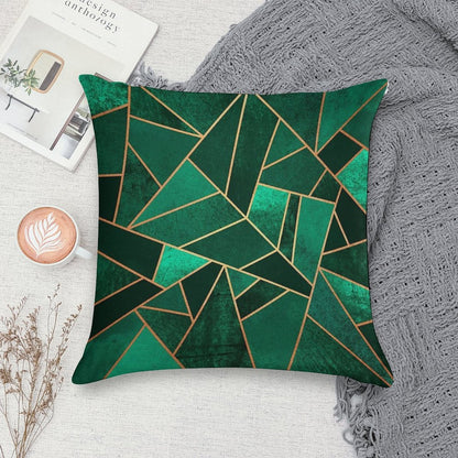 Emerald And Copper Soft Skin-Friendly Throw Pillow
