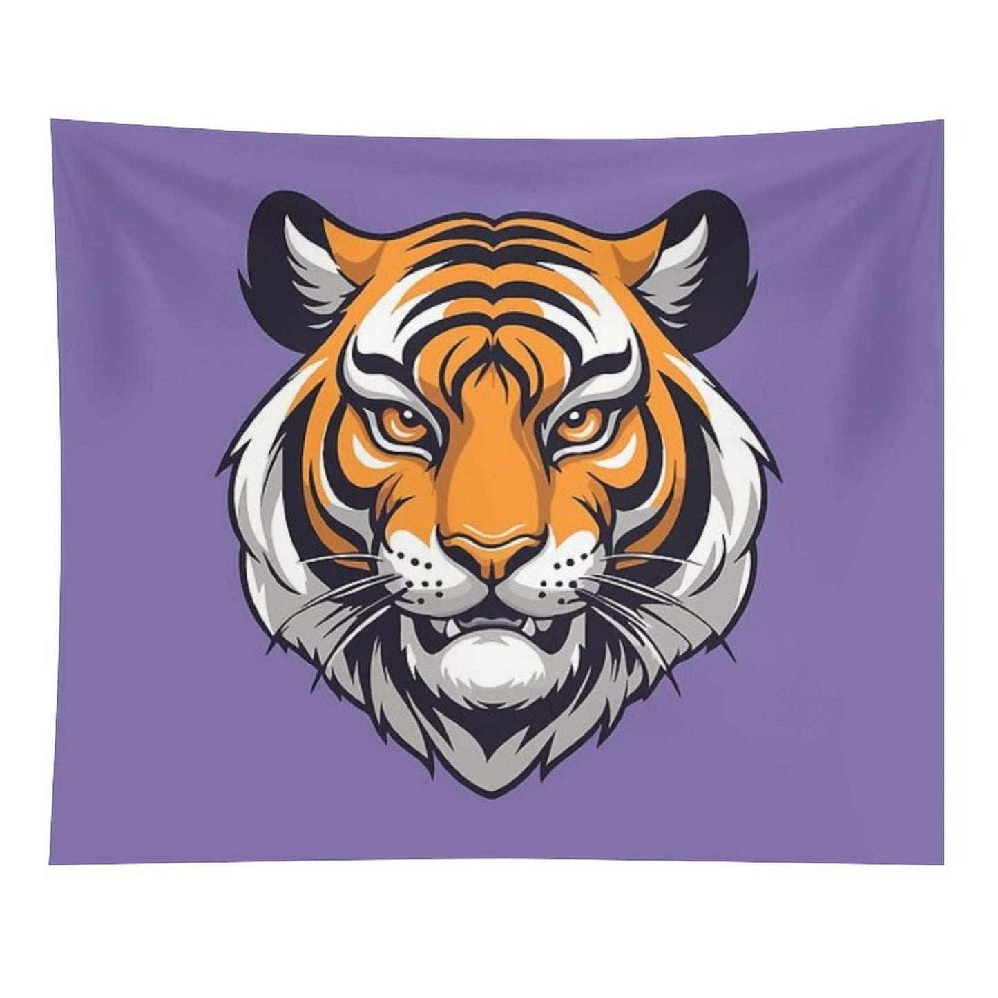 Tiger Mascot Digital Art Tapestry