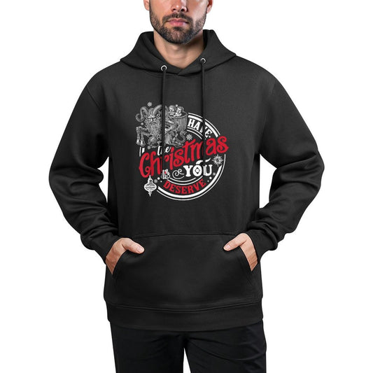 Retro Have The Christmas You Deserve Dark Humor Krampus Xmas Relaxed Fit Hoodie
