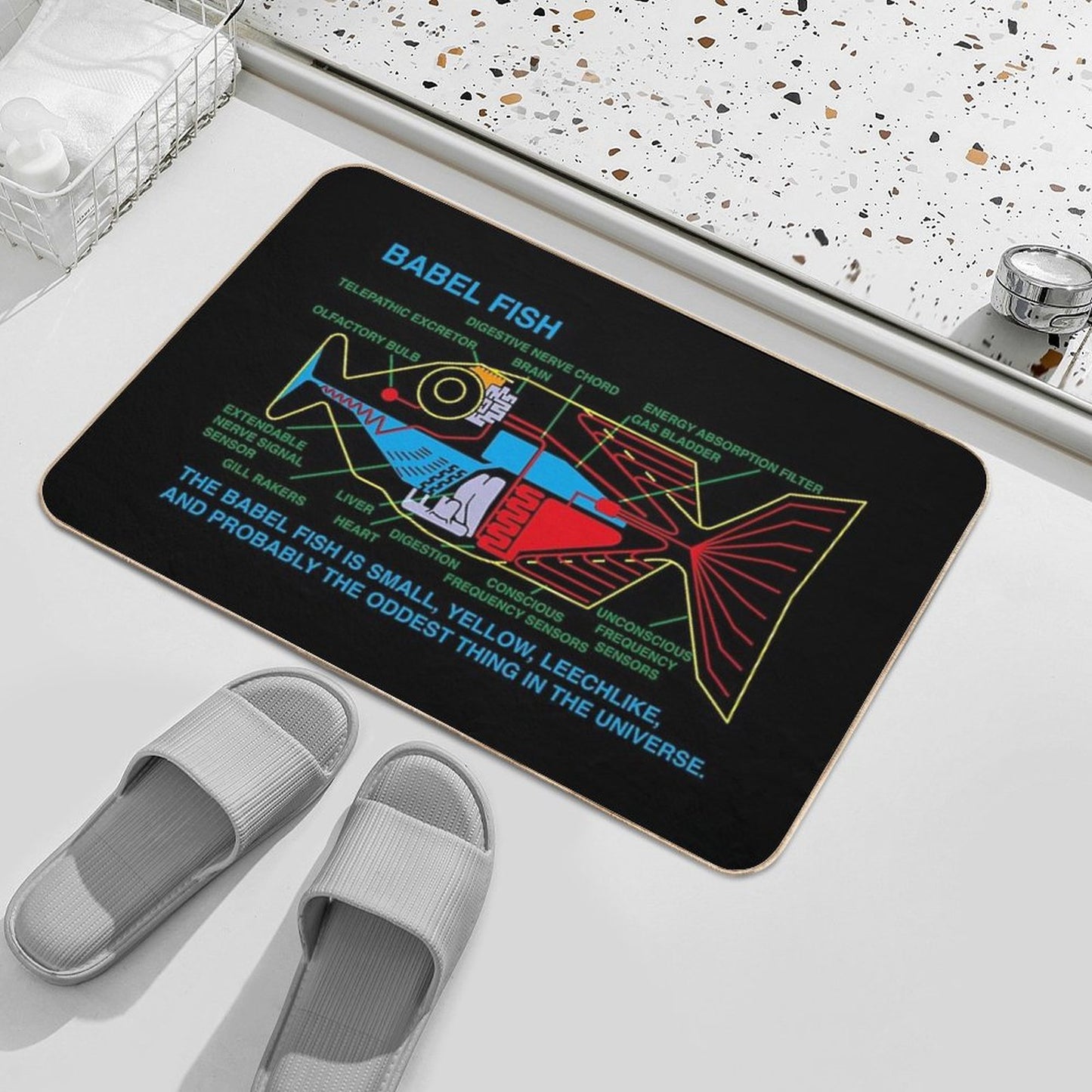 NDVH Babel Fish H2G2 Bath Mat