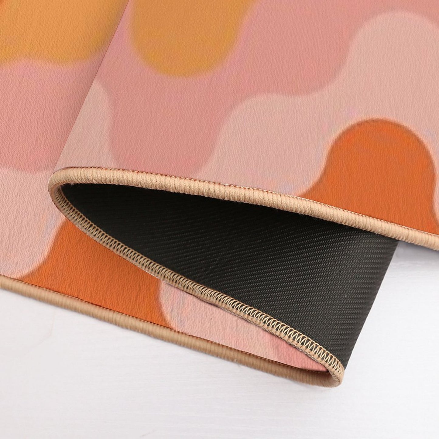 Colored Zigzags (pink And Orange) Bath Mat