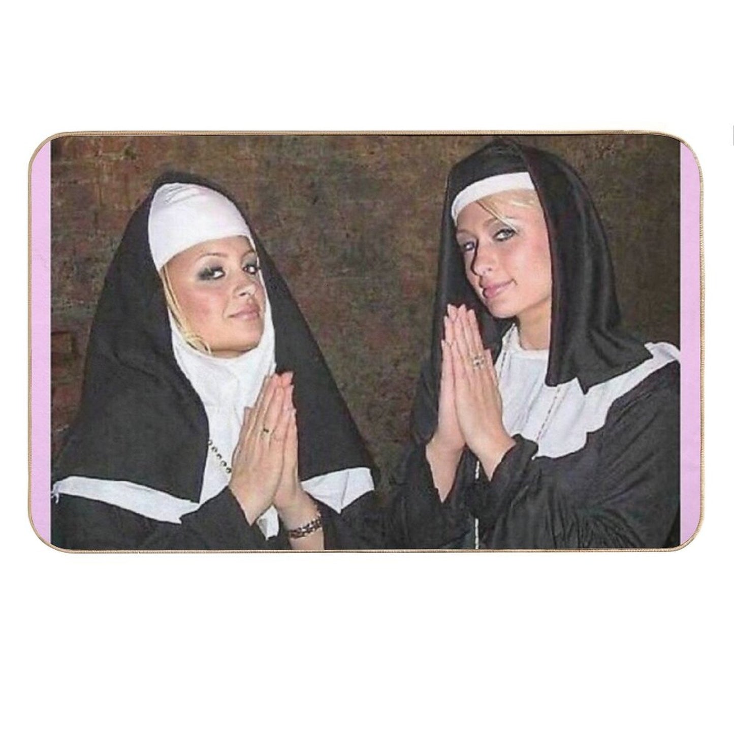 Paris Hilton And Nicole Richie Nuns Bath Mat