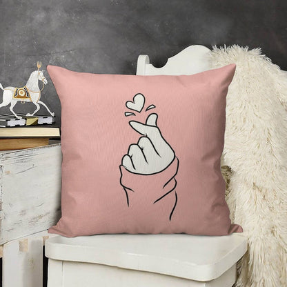Cute Heart~ Linen Throw Pillow Cover