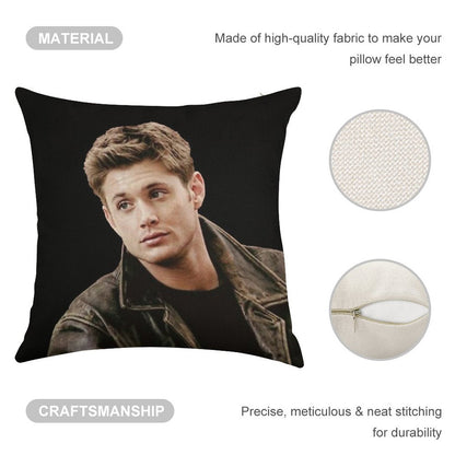 Dean Winchester Supernatural Linen Throw Pillow Cover