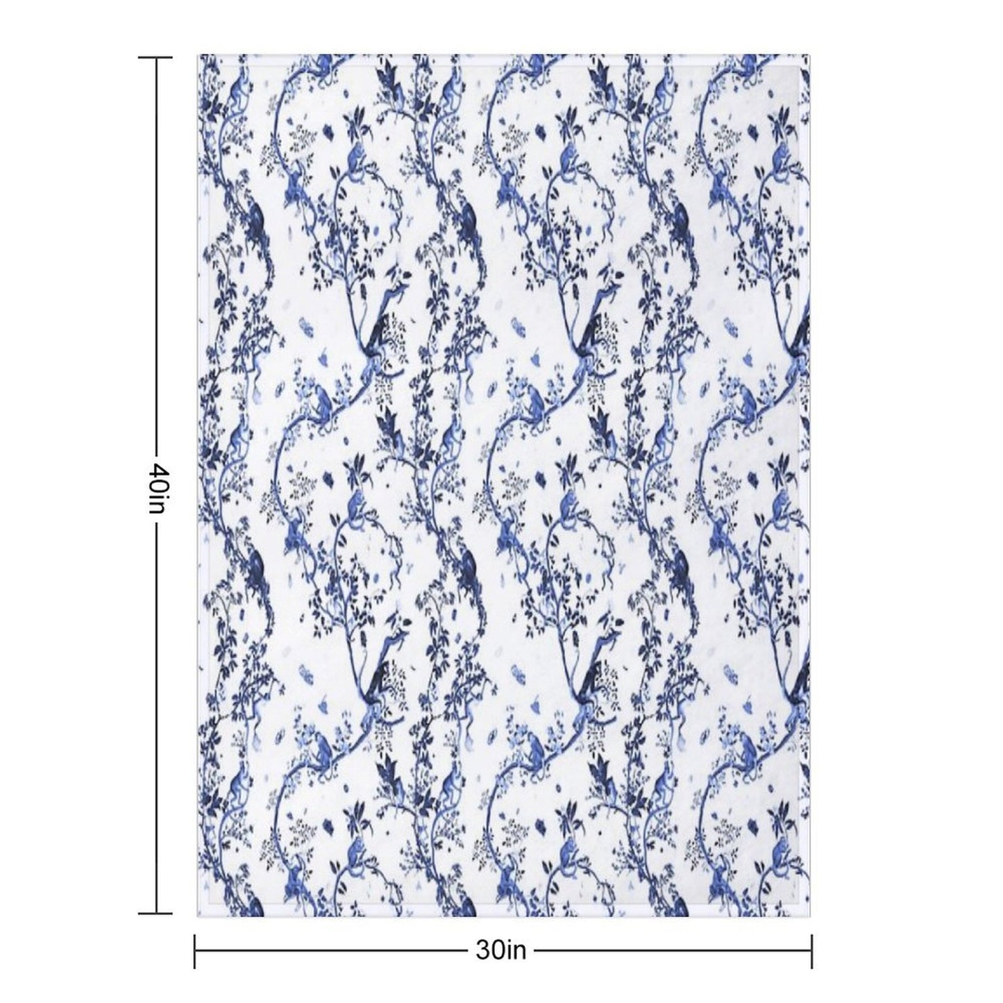 Monkey World Jouy Throw Blanket