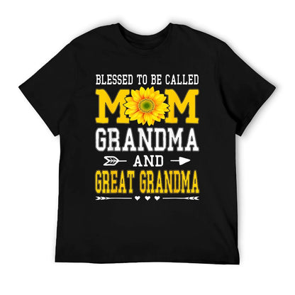 Blessed To Be Called Mom Grandma Great Grandma Mother's Day  Heathered Texture T-Shirt