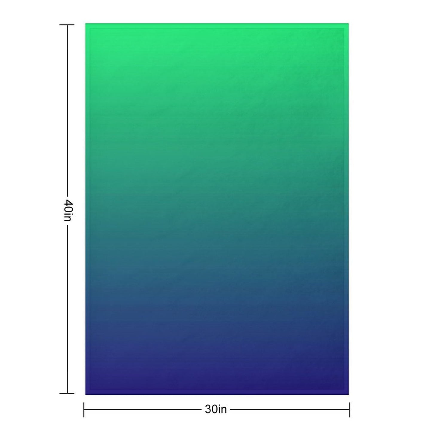 Color Shift - Light Green to Dark Blue Throw Blanket