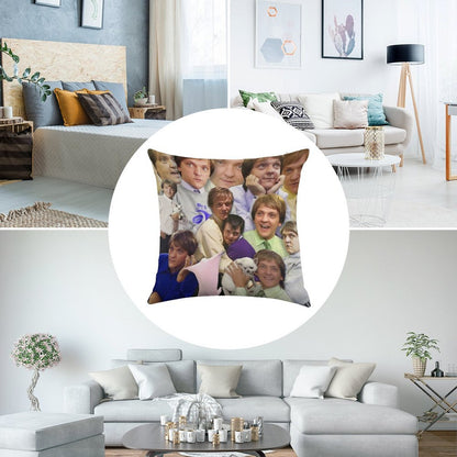 THE MANY MOODS OF MR G Linen Throw Pillow Cover