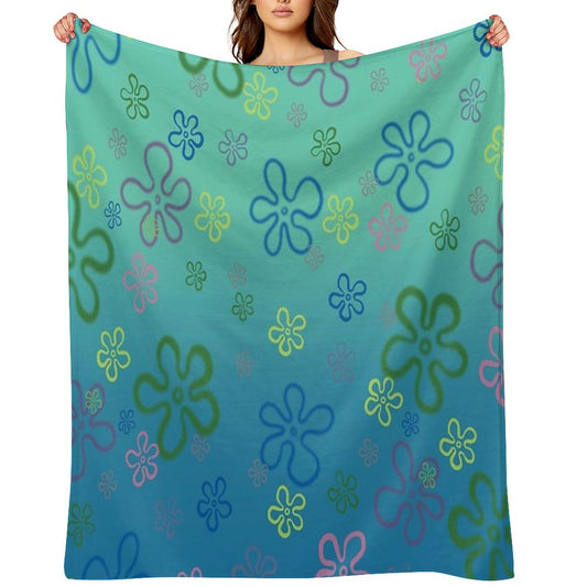 Flower Clouds Throw Blanket