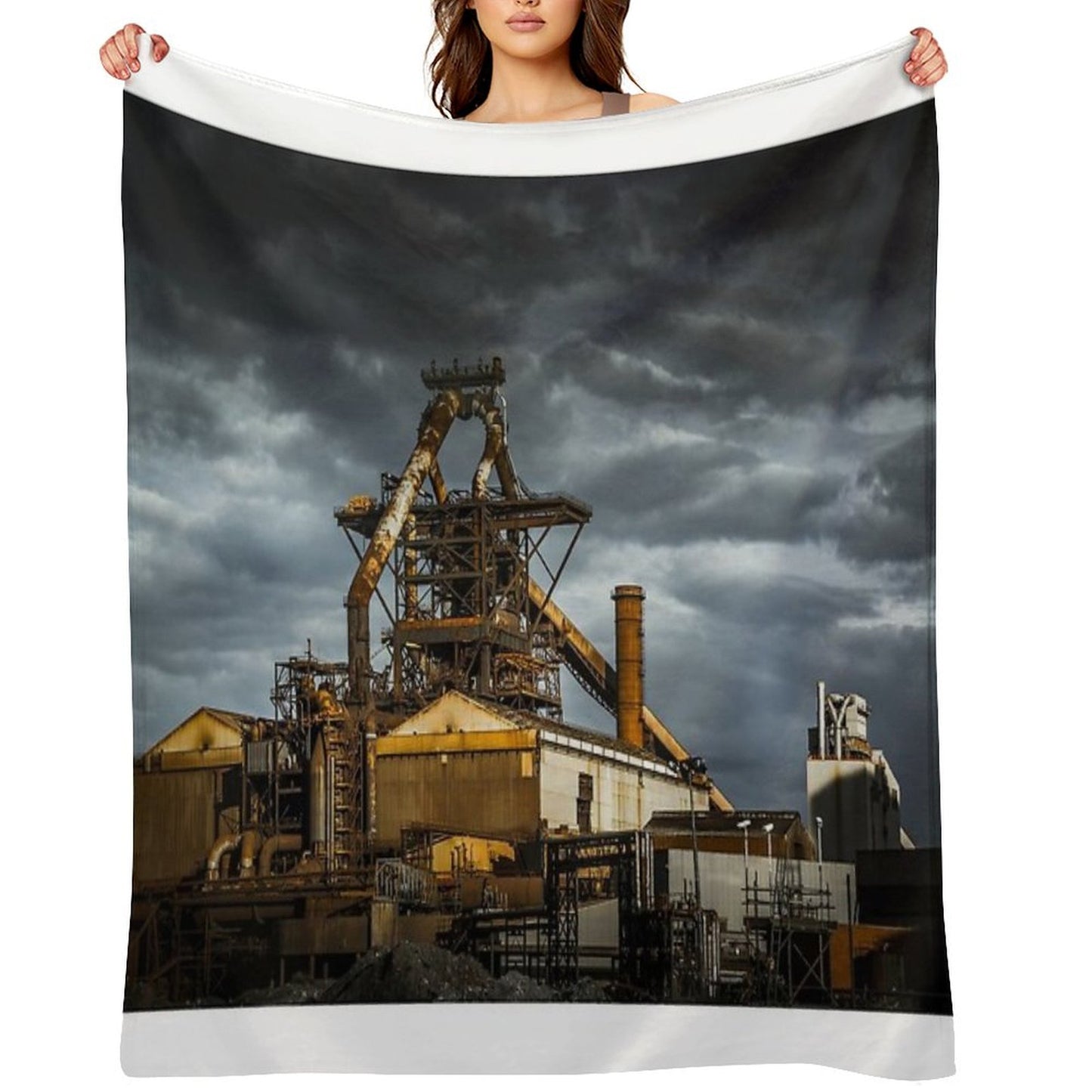 Redcar Blast Furnace Throw Blanket
