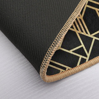 Art Deco Black Bath Mat