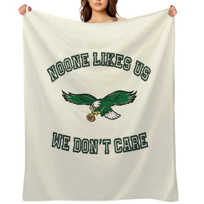 Philadelphia Eagles Noone Likes Us We Don't Care Throw Blanket