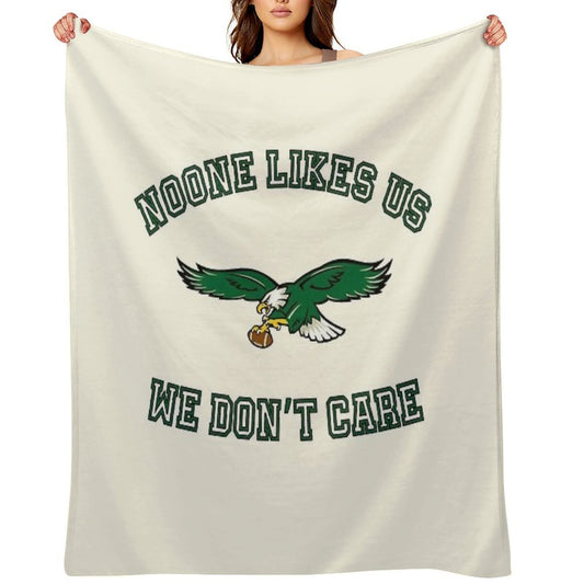 Philadelphia Eagles Noone Likes Us We Don't Care Throw Blanket