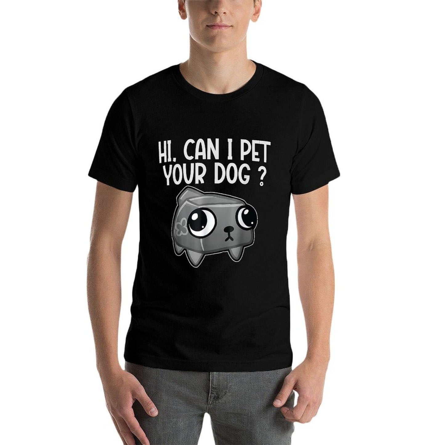 Dandy's World Pebble  Can I Pet Your Dog Dandy's World  Heathered Texture T-Shirt