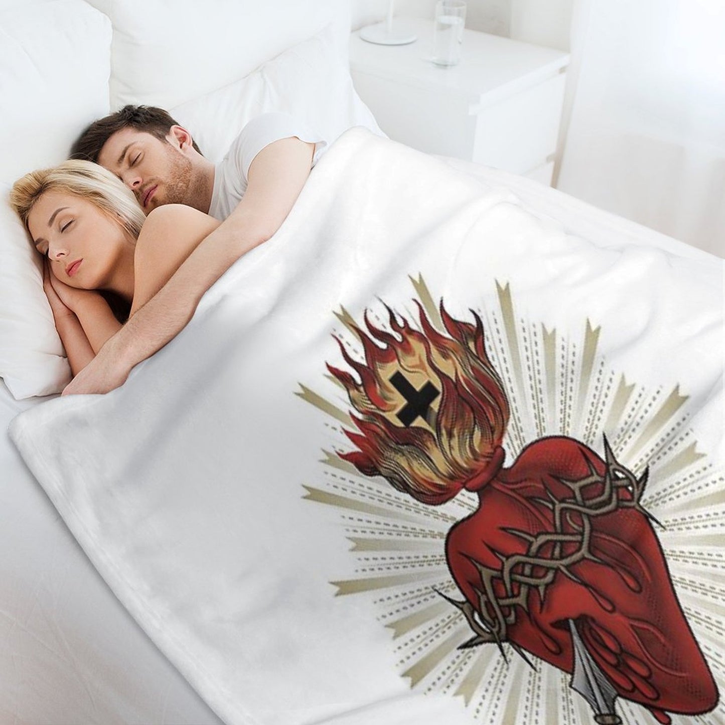 Sacred Heart of Jesus Christ Throw Blanket