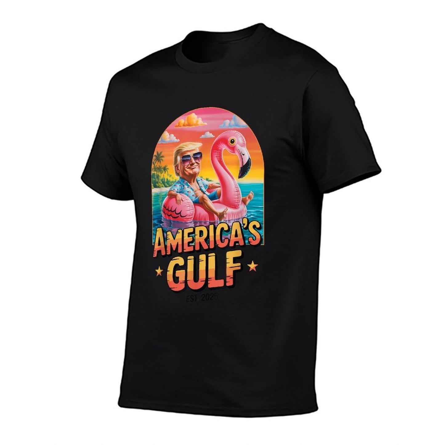 Funny Trump America's Gulf Est 2025 Trump Merchandise  Odor-resistant T-Shirt