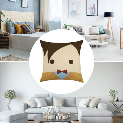 11th Doctor, Matt Smith Linen Throw Pillow Cover