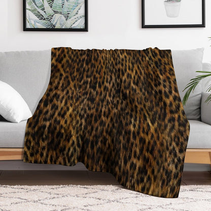 Cheetah Fur Texture Throw Blanket