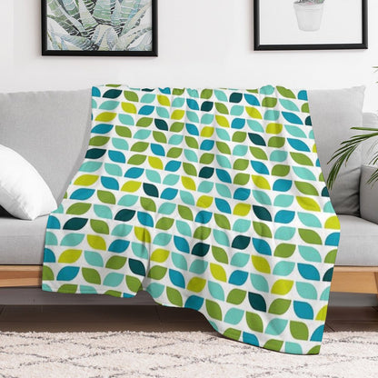 Geometric Pattern Leaf Spring Throw Blanket